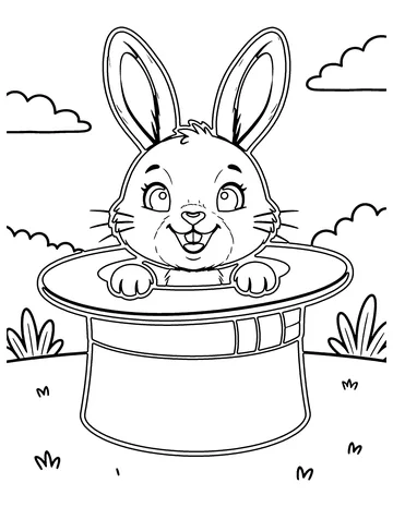 Magic Rabbit coloring page