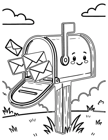Magical Mailbox coloring page