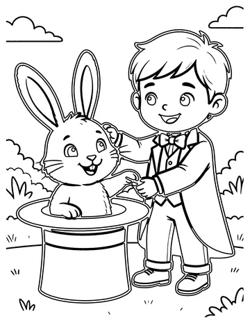 Magician coloring page