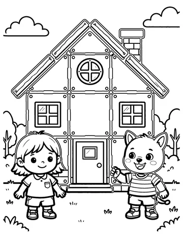 Magnetic Tiles coloring page