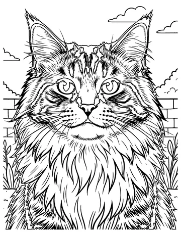Maine Coon coloring page