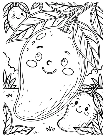 Mango coloring page
