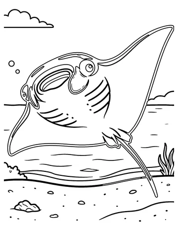 Manta Ray coloring page