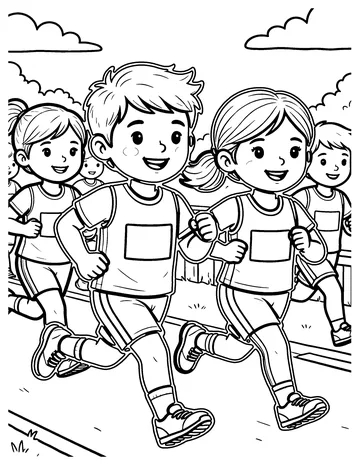 Marathon coloring page