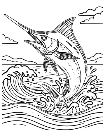 Marlin coloring page