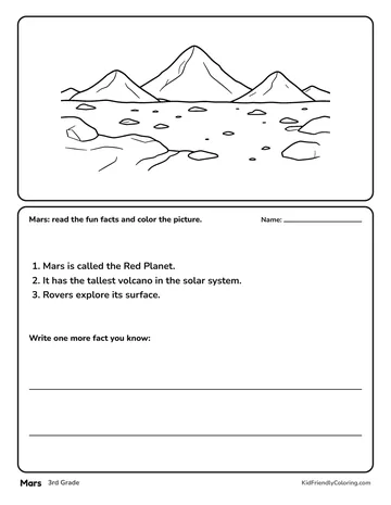Mars coloring page