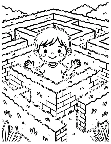 Maze Garden coloring page