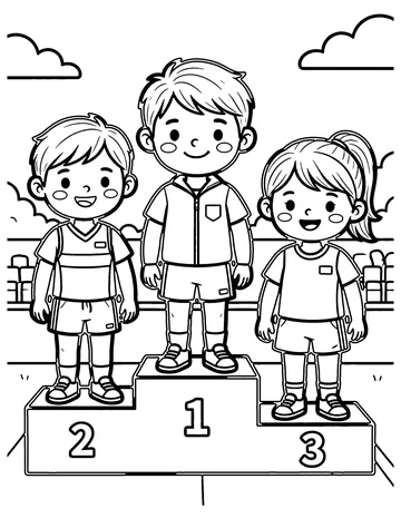 Medal Podium coloring page