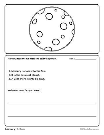 Mercury coloring page