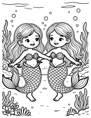Mermaid Ball coloring page