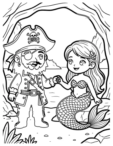 Mermaid Cove coloring page