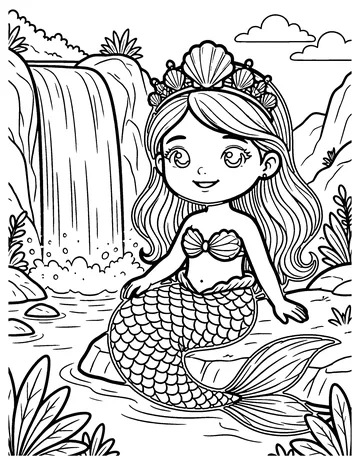Mermaid Lagoon coloring page