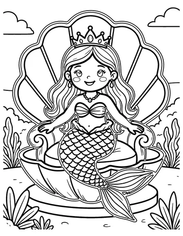 Mermaid Queen coloring page