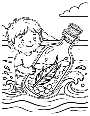 Message in a Bottle coloring page