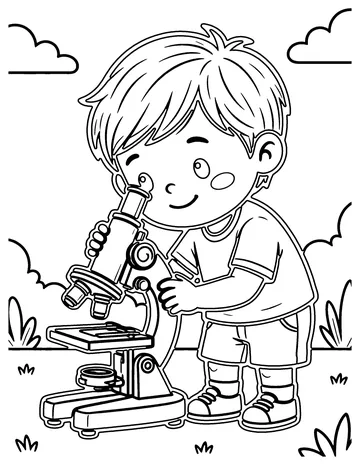 Microscope coloring page