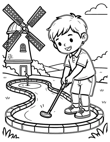 Mini Golf coloring page