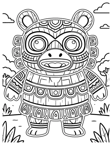 Mola Art coloring page