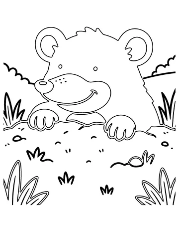 Mole coloring page