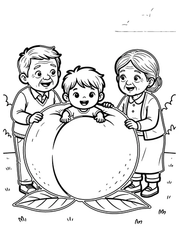 Momotaro the Peach Boy coloring page
