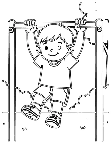 Monkey Bars coloring page