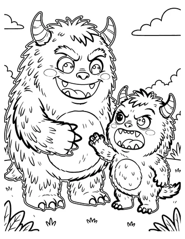 Monster Teaches Roaring coloring page