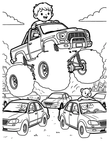 Monster Truck Show coloring page