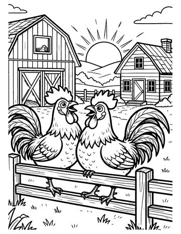 Morning on the Farm coloring page