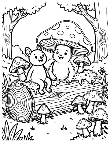 Mossy Log coloring page