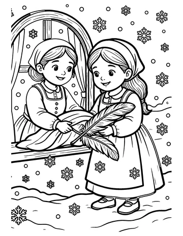 Mother Holle coloring page