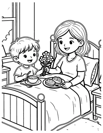 Mother's Day Flowers coloring page