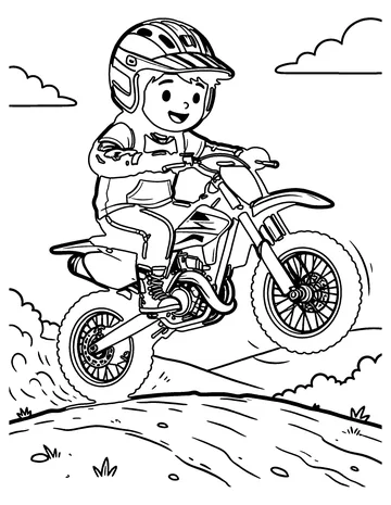Motocross coloring page
