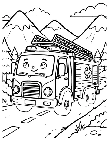 Mountain Rescue coloring page