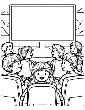 Movie Theater coloring page