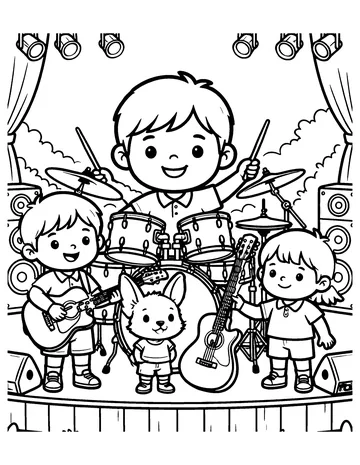 Music Stage coloring page