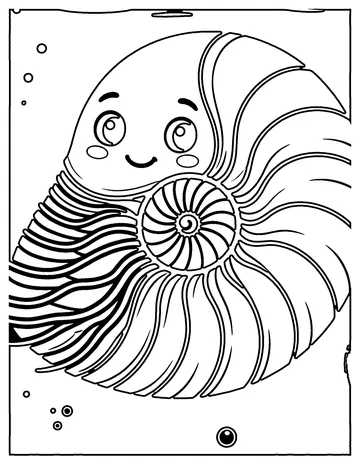 Nautilus coloring page