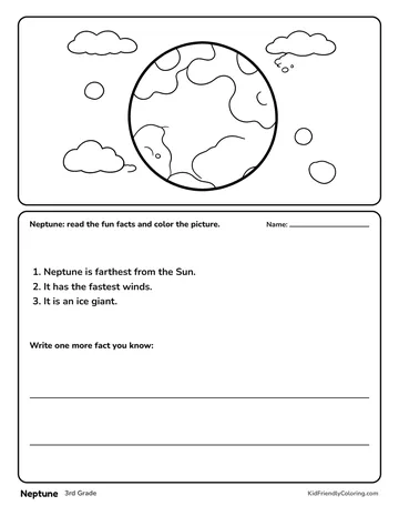Neptune coloring page