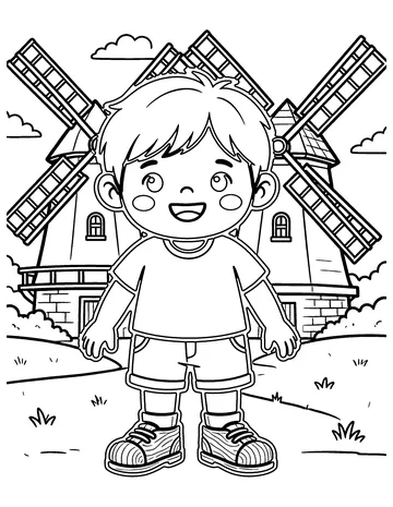 Netherlands coloring page