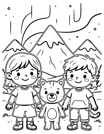 Northern Lights coloring page