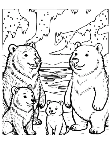 Northern Lights coloring page