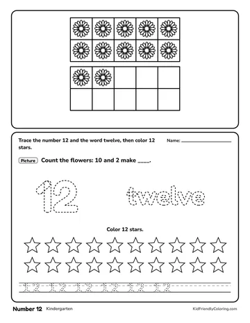 Number 12 coloring page