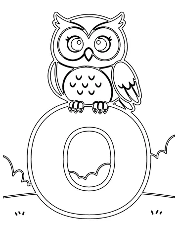 O Is for Owl coloring page