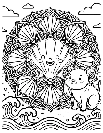 Ocean Mandala coloring page