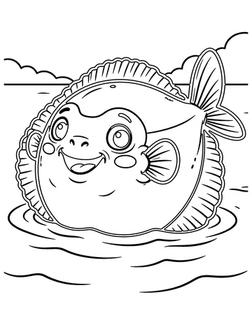 Ocean Sunfish coloring page