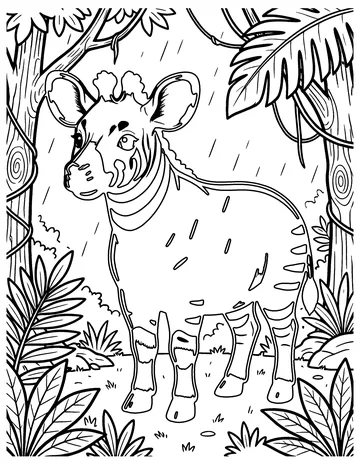 Okapi coloring page