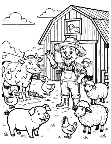 Old MacDonald Had a Farm coloring page