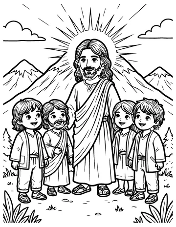 On the Mountain Top coloring page