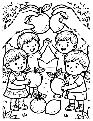 Oranges and Lemons coloring page