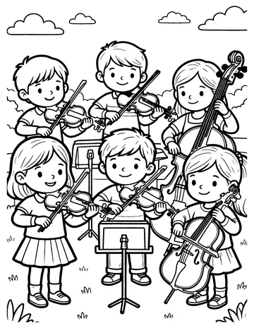 Orchestra coloring page