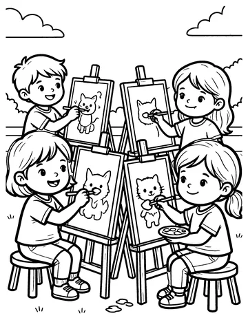 Painting Class coloring page