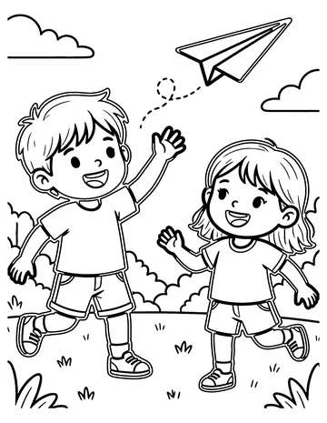 Paper Airplanes coloring page
